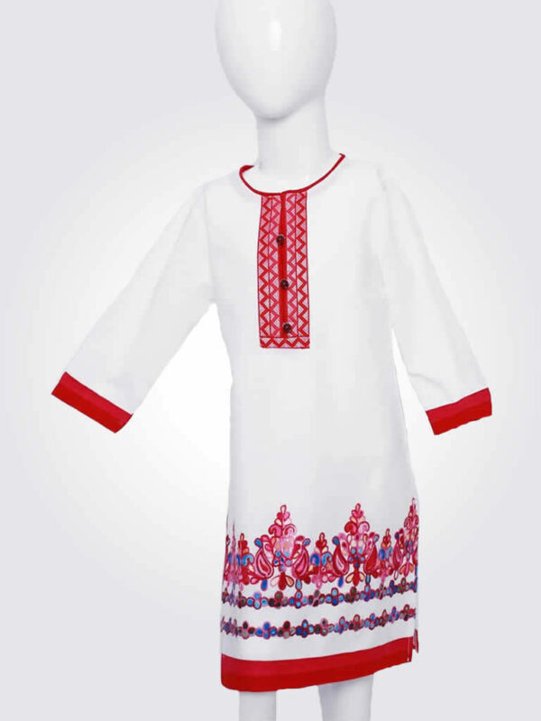 White Tunic Embroidered Top